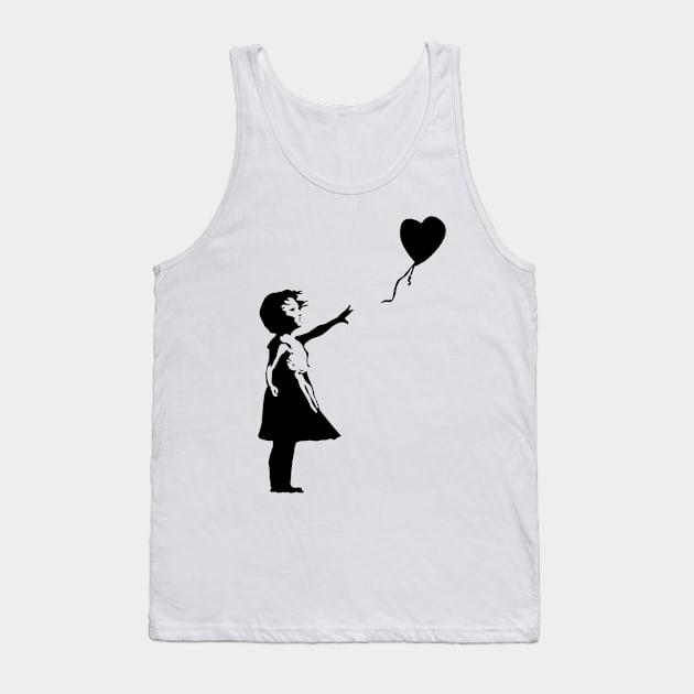 Funny Baby Girl With Heart Balloon Tank Top by maelotti22925